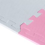 Penová podložka na puzzle pre deti 180x180cm 9 dielov sivo-ružová – Obrázok 6