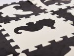Penové puzzle podložka / ohrádka pre deti 25 kusov čierna a biela – Obrázok 5