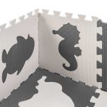 Penová podložka na puzzle pre deti 9 el. čierna-ecru 85cm x 85cm x 1cm – Obrázok 5
