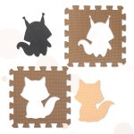 Detské penové puzzle 9el. béžovo-hnedá fólia – Obrázok 10