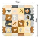 Penová podložka na puzzle / ohrádka 36el. dinosaury 143cm x 143cm x1cm – Obrázok 5