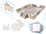 Penová podložka na puzzle/detská ohrádka 36el. sivá-ecru – Obrázok 2