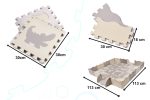 Penová podložka na puzzle/detská ohrádka 36el. sivá-ecru – Obrázok 10