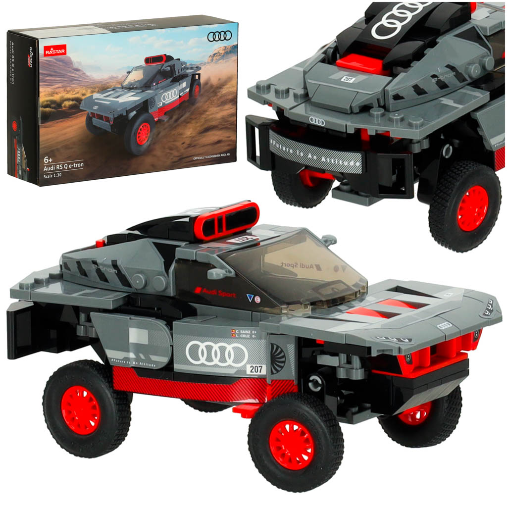 Samochod-Rastar-10120-Audi-RS-Q-e-tron-1-30-klocki-367-el-163668 RC auto 1:30 Audi RS Q e-tron podložky – Obrázok 1