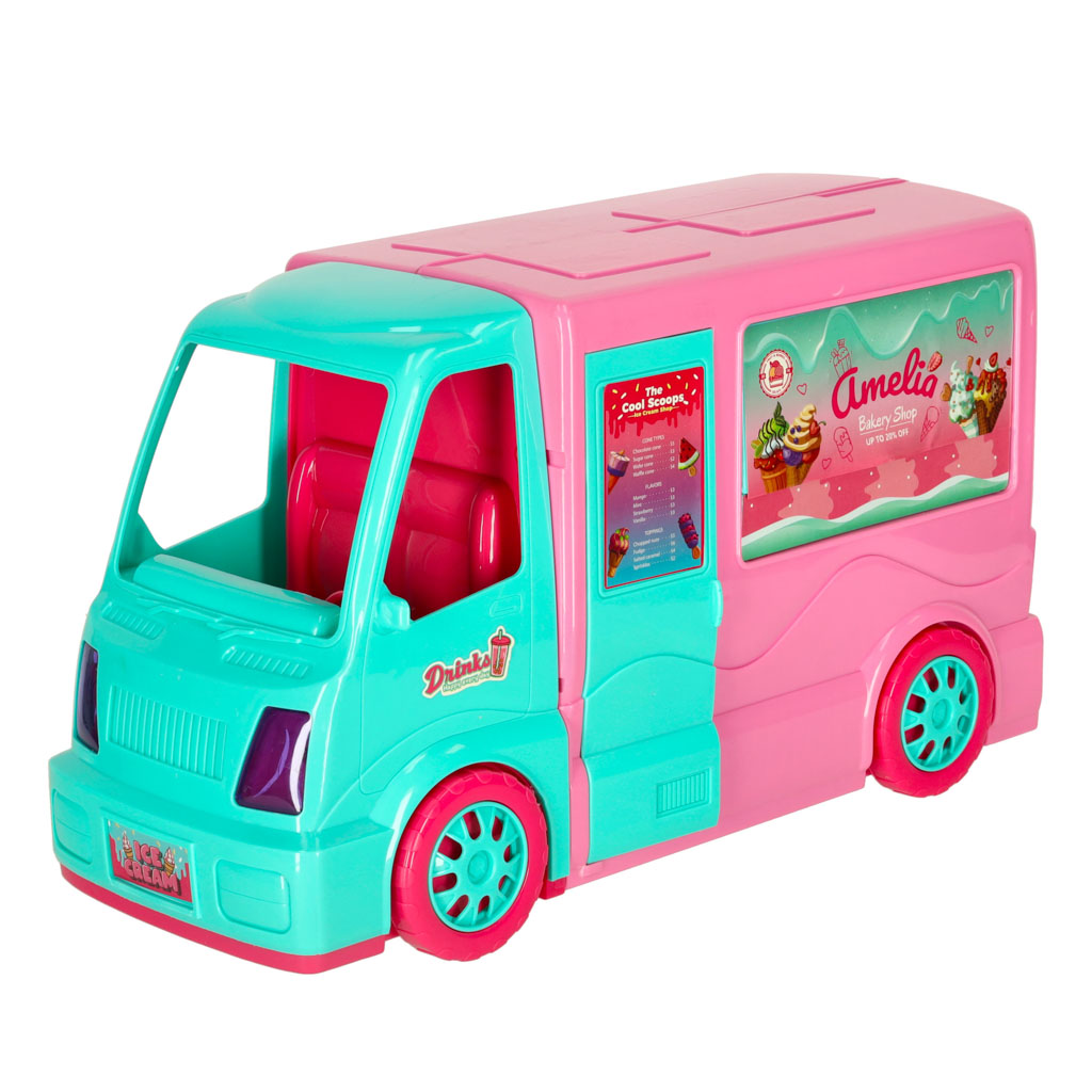 Samochod-dla-lalek-kamper-food-truck-zestaw-21-el-155996 Súprava autíčok pre bábiky Food truck 21 el. – Obrázok 1