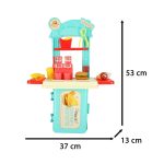 Detská kuchynka v kufríku fast food hamburger set zmrzlina hranolky 55cm – Obrázok 4
