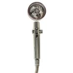 Ručná sprcha s turbínou a hadicou strieborná – Obrázok 7