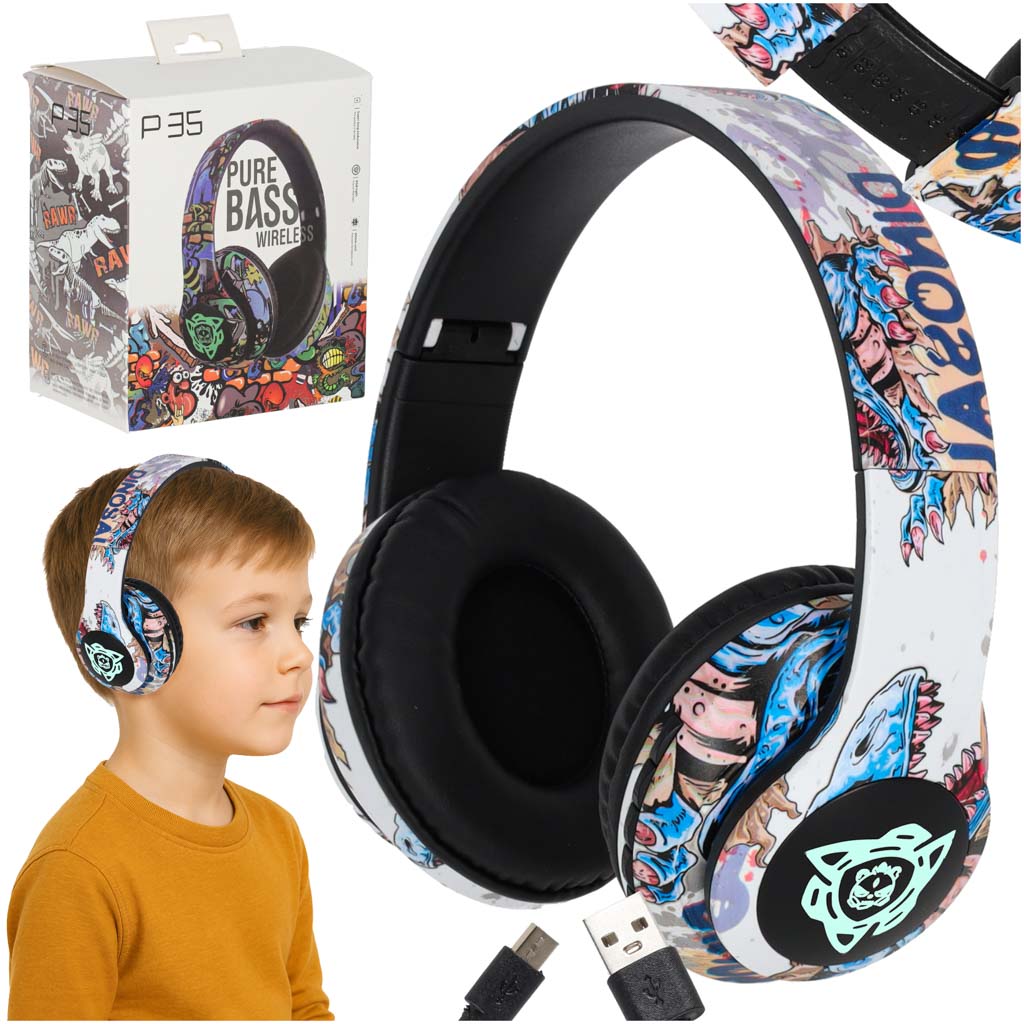 Sluchawki-bezprzewodowe-nauszne-Bluetooth-RGB-Gaming-Sport-150mAh-175623 Bezdrôtové slúchadlá do uší Bluetooth RGB Gaming Sport 150mAh – Obrázok 1