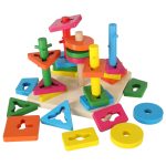 Drevené triediace puzzle 5 veží – Obrázok 4