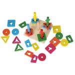 Drevené triediace puzzle 5 veží – Obrázok 6