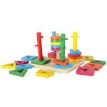 Drevené triediace puzzle 5 veží – Obrázok 7