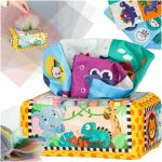 Sorter tkanivá box zmyslové montessori plyšové čísla písmená