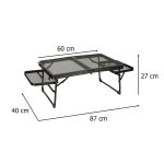 LUARO turistický stôl kempingový stôl 87 x 60 x 40 x 27 cm – Obrázok 10