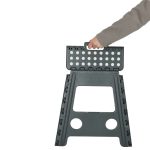 Nekĺzavá skladacia stolička 39 cm tmavo sivá – Obrázok 6