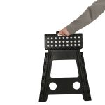 Nekĺzavá skladacia stolička 39 cm čierna – Obrázok 6