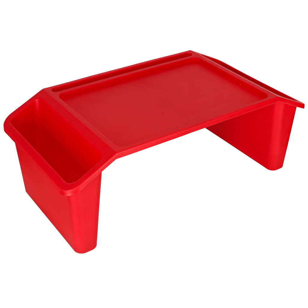 Stolik-pod-laptopa-z-organizerem-czerwony-160916 Stolík na notebook s organizérom červený – Obrázok 1