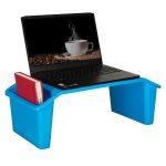 Stolík na notebook s organizérom modrý – Obrázok 5