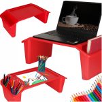 Stolík na notebook s organizérom červený – Obrázok 7