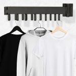 Teleskopický predlžovací nástenný vešiak 114 cm čierny – Obrázok 8