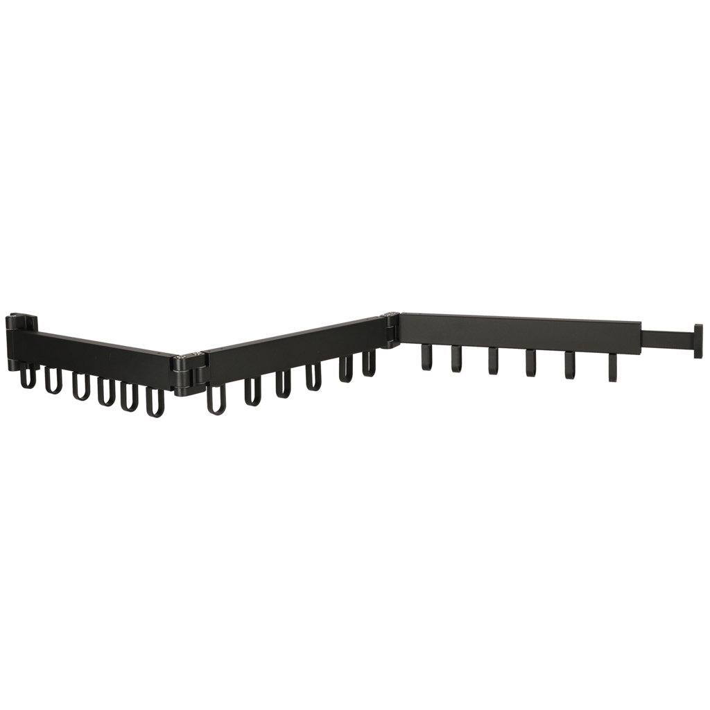 Suszarka-na-pranie-wieszak-scienny-skladany-czarny-114cm-154047 Teleskopický predlžovací nástenný vešiak 114 cm čierny – Obrázok 1