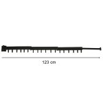 Teleskopický predlžovací nástenný vešiak 114 cm čierny – Obrázok 5