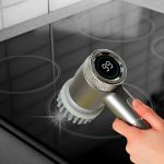 Elektrická čistiaca kefa 5v1 na kúpeľňové podlahové škáry bazén LED – Obrázok 15