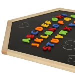 Magnetická tabuľa na zavesenie domčeka + písmená kriedová špongia – Obrázok 3