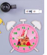 Drevená manipulačná doska ružové hodiny 50x37,5cm – Obrázok 5
