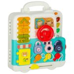 Senzorická manipulačná tabuľa montessori montessori kľučky medvedík XXL svetlo zvuk – Obrázok 2