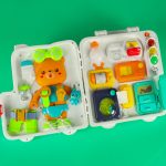 Senzorická manipulačná tabuľa montessori montessori kľučky medvedík XXL svetlo zvuk – Obrázok 8