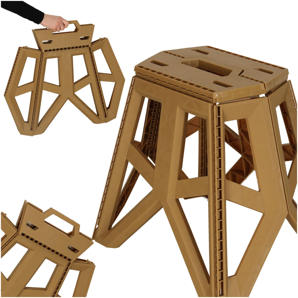 Taboret-Skladany-Krzeselko-Turystyczne-Czarne-Kempingowe-Przenosne-39-5cm-khaki-164497 Skladacia stolička Turistická stolička čierna Prenosná kempingová stolička 39,5 cm khaki – Obrázok 1
