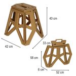 Skladacia stolička Turistická stolička čierna Prenosná kempingová stolička 39,5 cm khaki – Obrázok 7