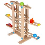 Drevená montessori guľôčková dráha XXL – Obrázok 6