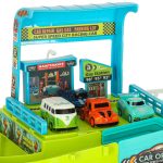 Parkovacia garáž s autodráhou dinosaurus 4 autá – Obrázok 6