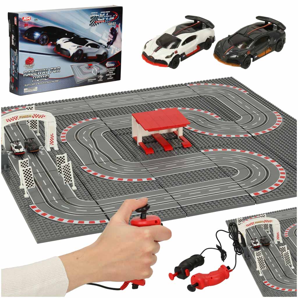 Tor-samochodowy-wyscigowy-policyjny-elektryczny-klocki-konstrukcyjne-GD-03-160636 Policajná autodráha 64x64cm – Obrázok 1