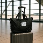 Cestovná taška na kolieskach skladacia priestranná 3 veľkosti čierna – Obrázok 12