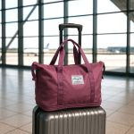 Cestovná taška na kolieskach skladacia cestovná priestranná 3 veľkosti fialová – Obrázok 14