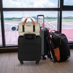 Športová cestovná taška príručná batožina do lietadla turistická béžová – Obrázok 9