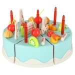 Kuchyňa na krájanie narodeninovej torty 75 el. modrá – Obrázok 3