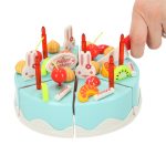 Kuchyňa na krájanie narodeninovej torty 75 el. modrá – Obrázok 6
