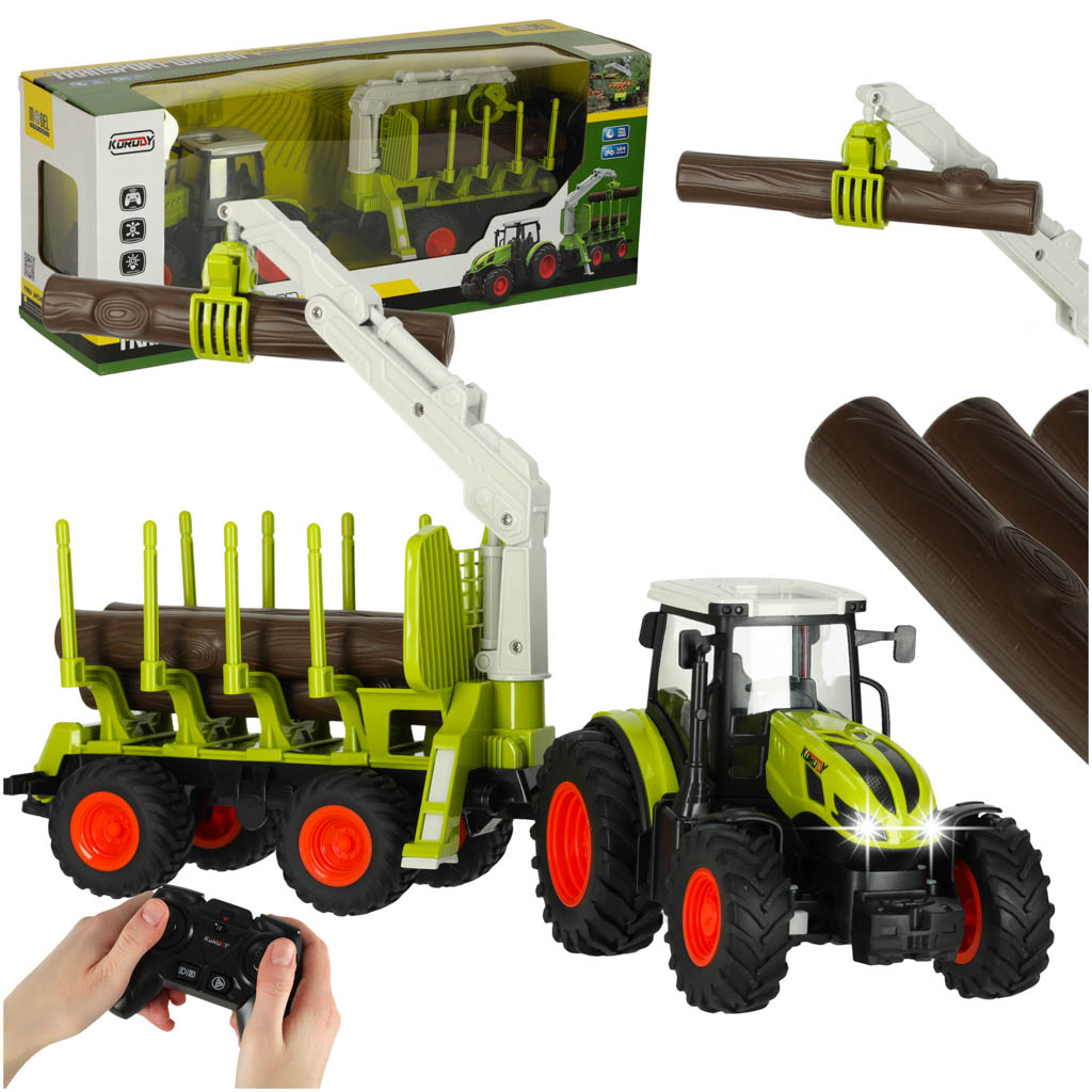 Traktor-RC-ciagnik-rolniczy-z-podnosnikiem-2-4G-3-7V-500mAh-168878 RC poľnohospodársky traktor so závesom 2.4G 3.7V 500mAh – Obrázok 1