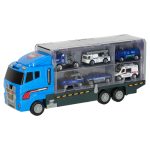 Transportér TIR launcher + kovové autá polície – Obrázok 3