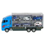 Transportér TIR launcher + kovové autá polície – Obrázok 4