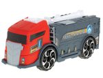 Transportér TIR 2v1 parkovacia garáž hasiči + 3 autá červená – Obrázok 5