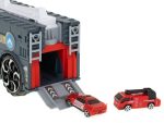 Transportér TIR 2v1 parkovacia garáž hasiči + 3 autá červená – Obrázok 8