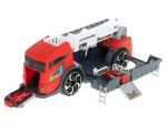 Transportér TIR 2v1 parkovacia garáž hasiči + 3 autá červená – Obrázok 11
