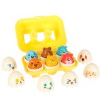 Vzdelávacie puzzle zodpovedajúce tvarom vajíčok montessori zvieratá 6 ks – Obrázok 4