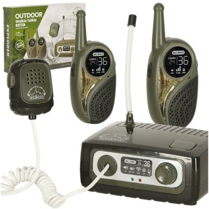 Vysielačky Walkie Talkie s ústredňou pre deti khaki