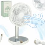 Stojanový ventilátor na nohe biely – Obrázok 10