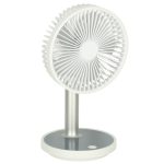 Stojanový ventilátor na nohe biely